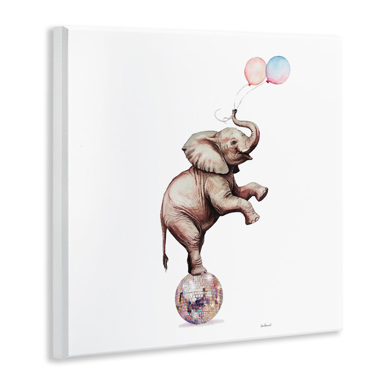 Plaque murale éléphant et ballons, design par Amanda Greenwood
