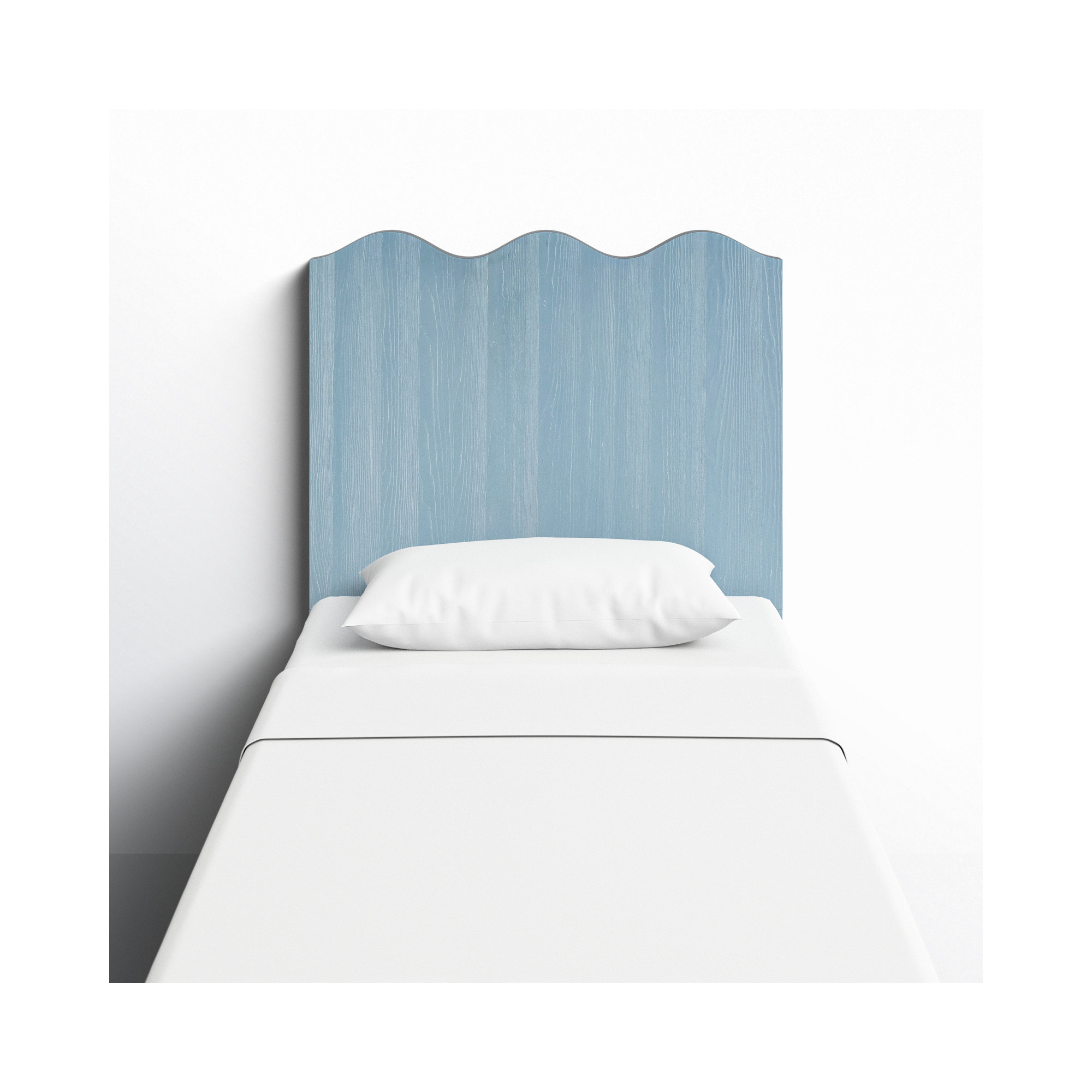 Rosalie Scalloped Headboard, Sky Blue, Twin