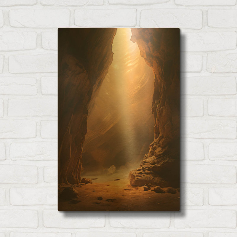 'Rise with the Sun' By r3darch0n Gold Metal Wall Art, 12" x 16", 16"x24"