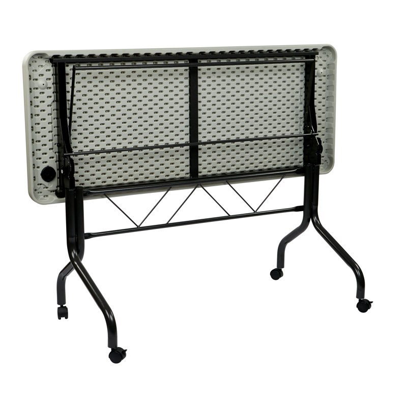 Jenely Rectangle Flip Top Training Table with Casters, 29.25" H x 60" W x 24" D
