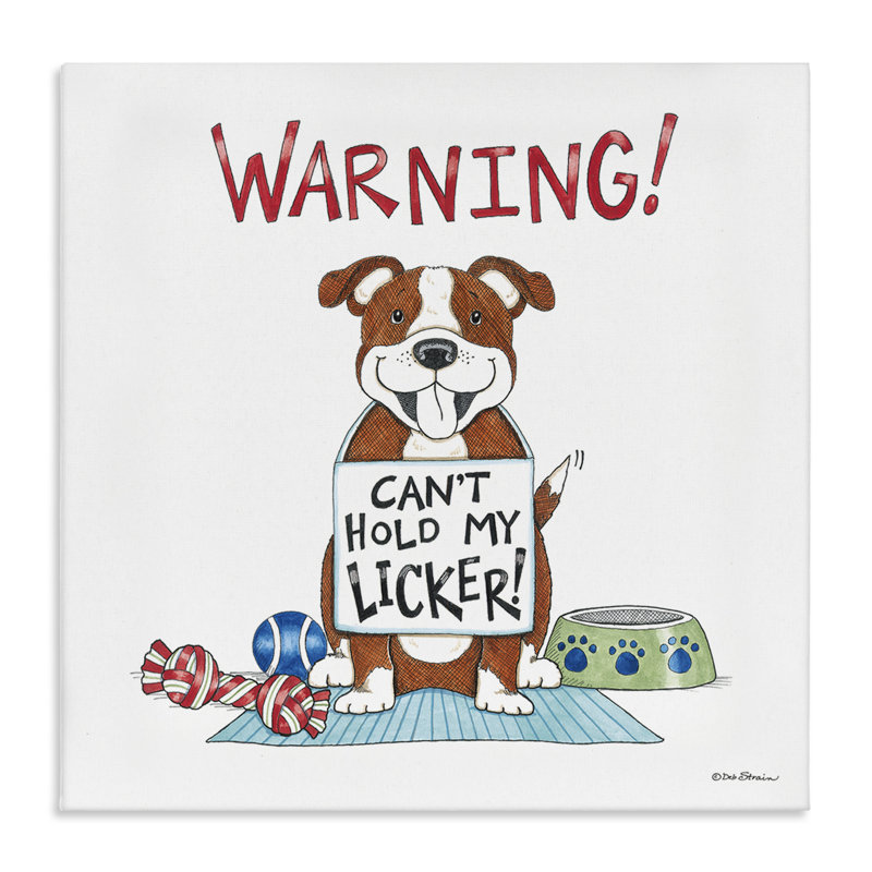 Drôle de canard «Licker Dog» par Deb Strain, H 30 po x l 30 po