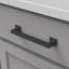 Poignée Studio Collection - Poignée d'armoire de 3 3/4 po centre à centre noir mat - Quincaillerie transitionnelle pour tiroirs et armoires-112308021-98948017