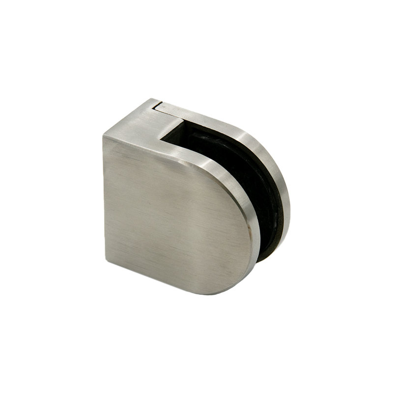 Pince en verre FHC R912BS de la série RD avec base plate pour verre 1/2 "et 9/16" - Acier inoxydable brossé