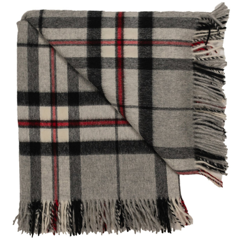 Jeté en laine highland merino, Gris Thompson
