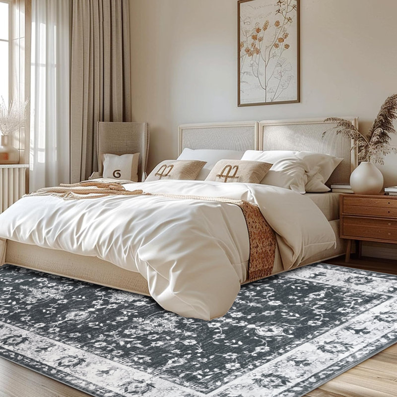 Groner Large Tranditional Rugs Living Room Rug Washable Bedroom Rug Non-Slip Colorful Vintage Accent Floor Carpet For Home Decor
