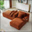 Méridienne double compressible avec porte-gobelets - sans assemblage, causeuse moderne moelleuse pour le salon et la chambre à coucher-322585661