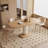 Modern Simple Oval Solid Wood Dining Table Sets-109743482