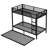 Twin XL Over Twin XL Metal Bunk Bed With Trundle-2026247344