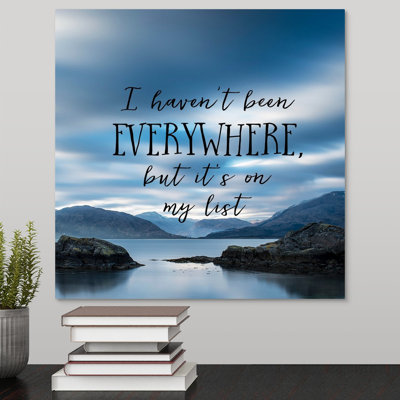 Reproduction d'art textuel sur toile, «I Havont Got Everywhere - Sentiment»
