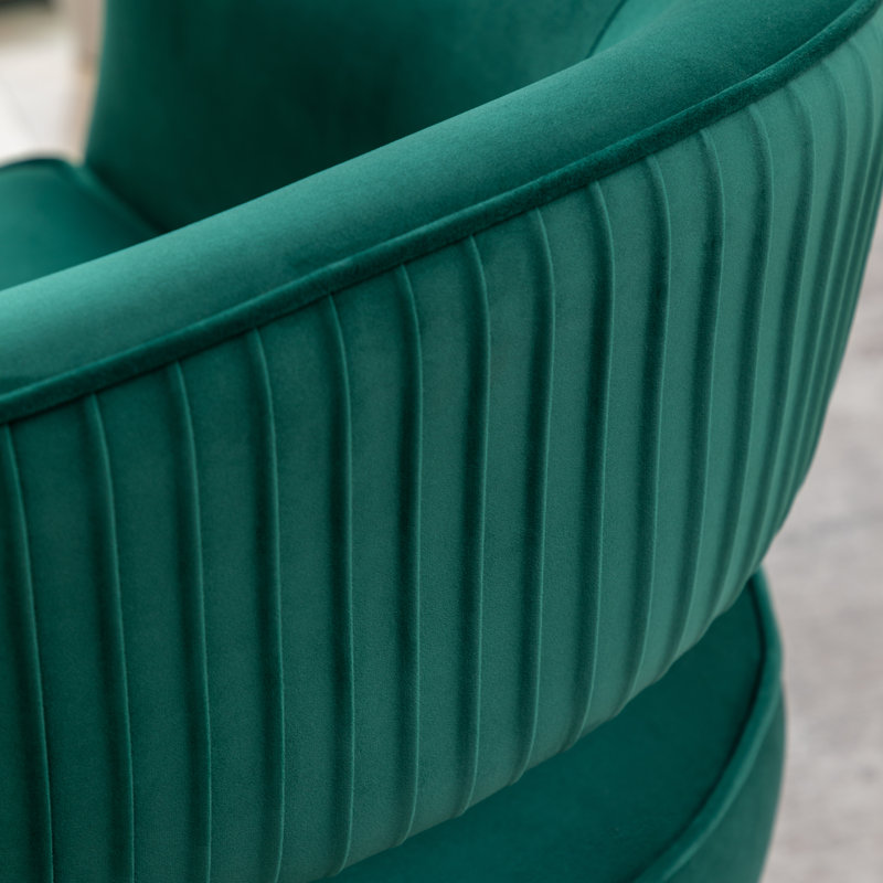 Chynna Velvet Armchair, Dark Green Velvet