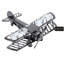 Sculpture biplane avec cristaux