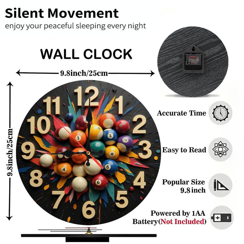 Colorful Pool Balls Wall Art Decorative