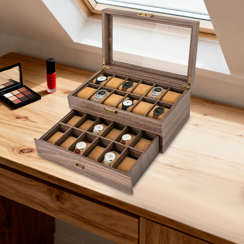 Boîte à montre, boîtier de montre pour homme, organisateur de porte-montre