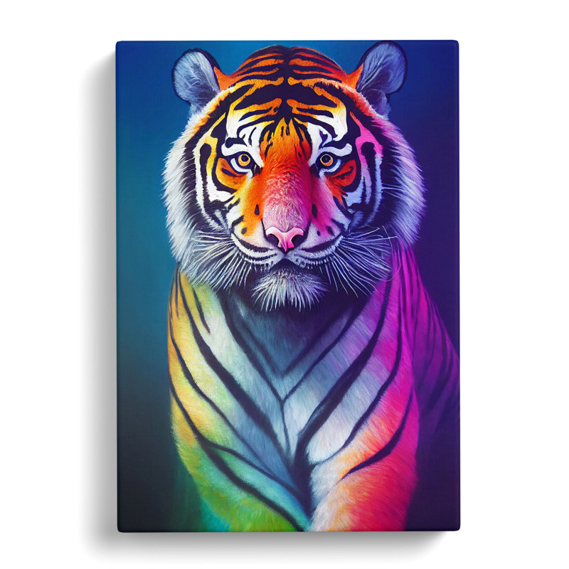 CAN-V0523-2509X Tiger Digital - Wrapped Canvas Print, 50cm H x 35cm W x 3cm D