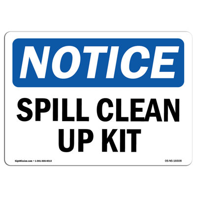 Spill Clean up Kit Sign