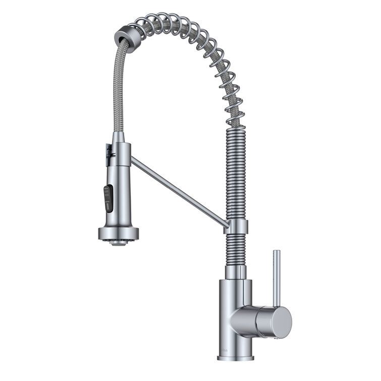 KRAUS Bolden Commercial Style 2-Function Single Handle Pull Down Kitchen Faucet