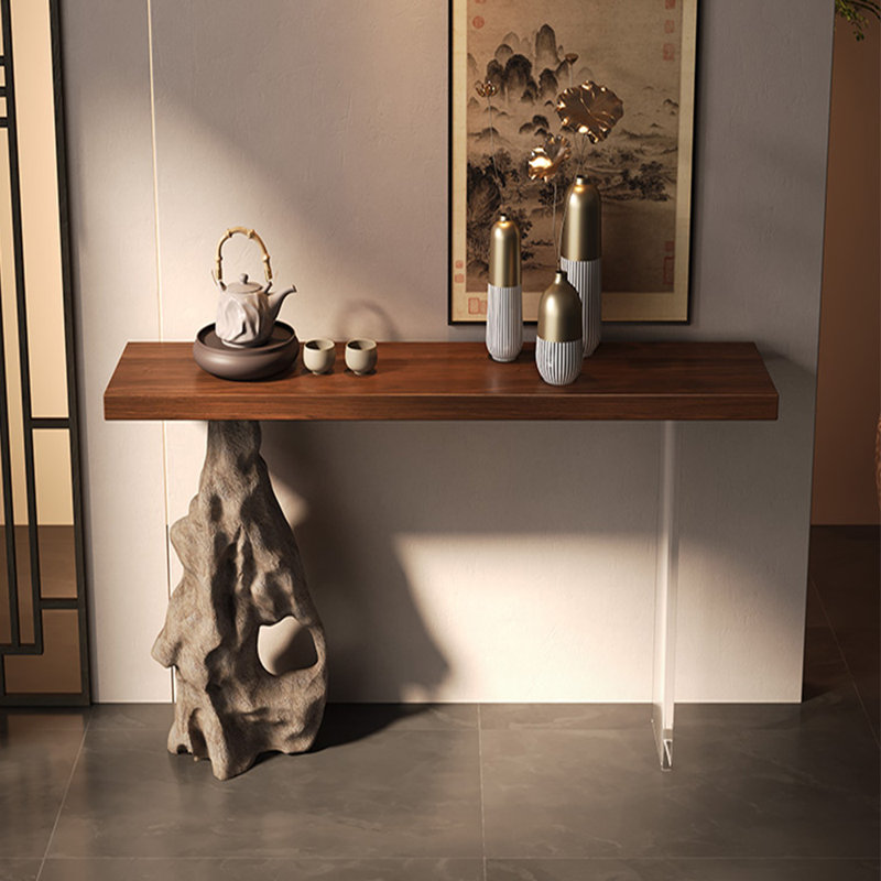 Table de véranda en bois massif de style français., H 31,5 po x l 53 po x P 11,8 po