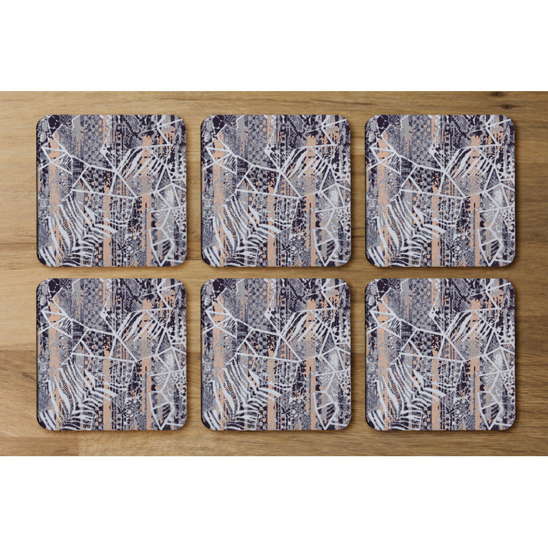 Square 6 Piece Coaster Set