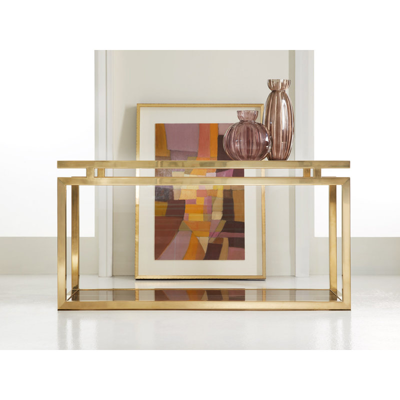 58.5'' Glass Top Console Table