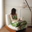 Chaise berçante confortable en velours côtelé