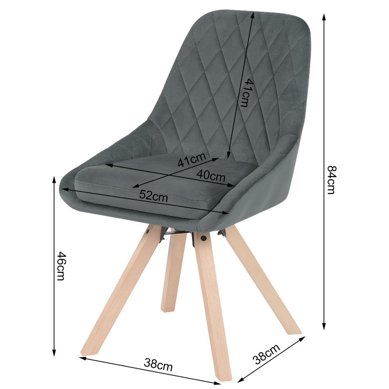 Almenia Upholstered Dining Chair, Dark Grey