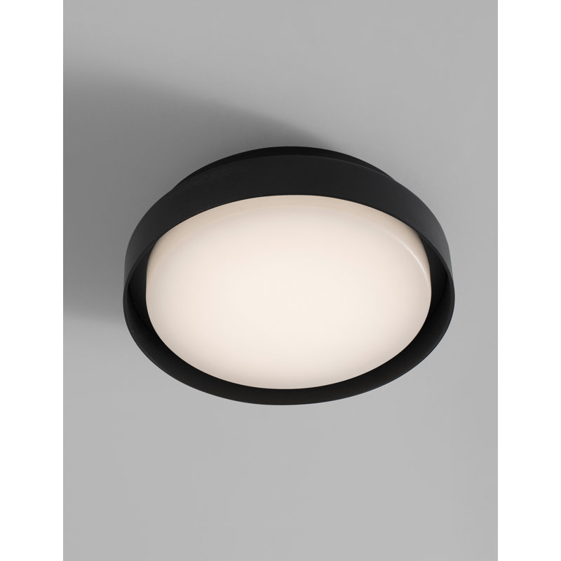 Haversham LED Outdoor Flush Mount, Black