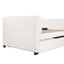 Lit de jour simple beige avec lit gigogne ergonomique et léger-1100558112