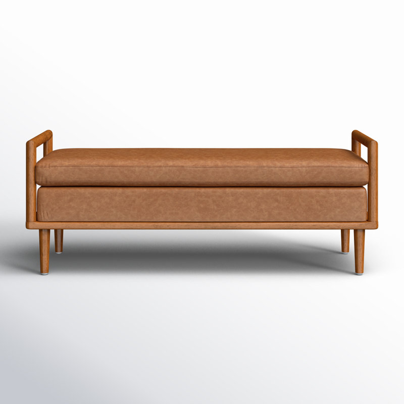 Burtie Faux Leather Upholstered Bench