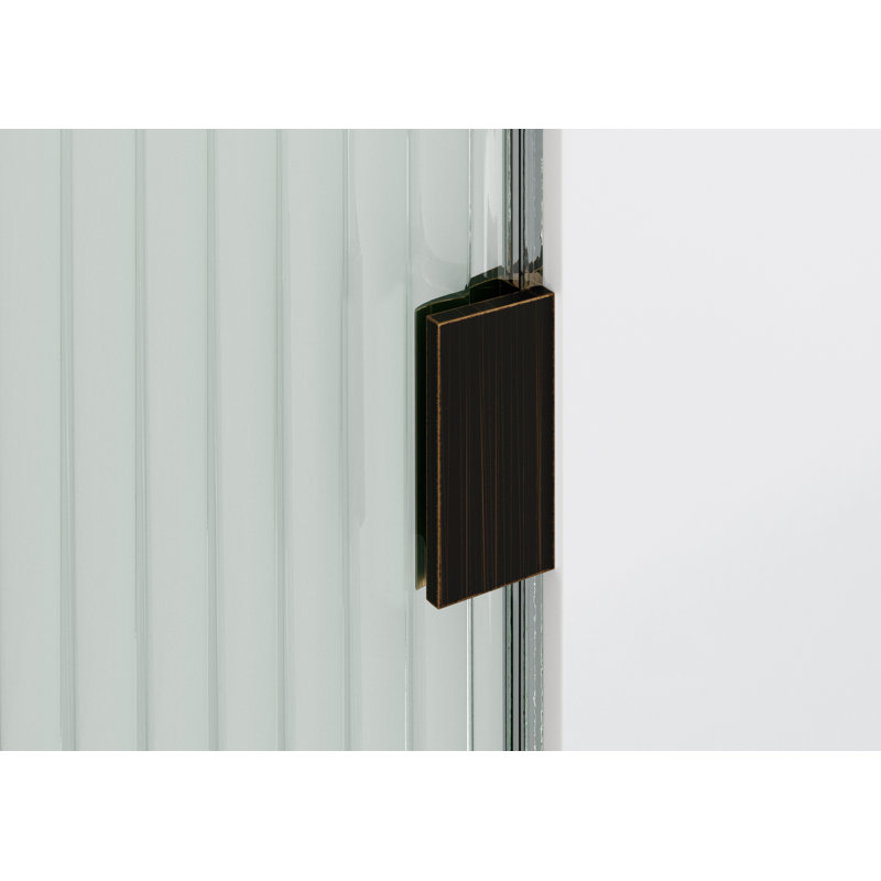 Gaia 30 in. x 58.25 in. Frameless Fluted Single Fixed Bath Panel, Oil Rubbed Bronze