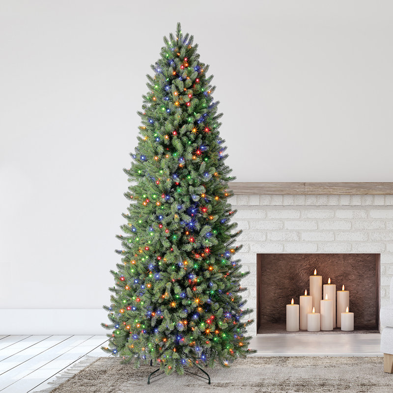 Pre Lit Vermont Spruce 9 Foot Artificial Holiday Tree w/LED Lights