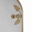 Miroir mural arqué en métal floral H 25,75 po