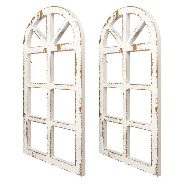 16 x 32 Rustic Cathedral Window Frame Wall Decor - Classic