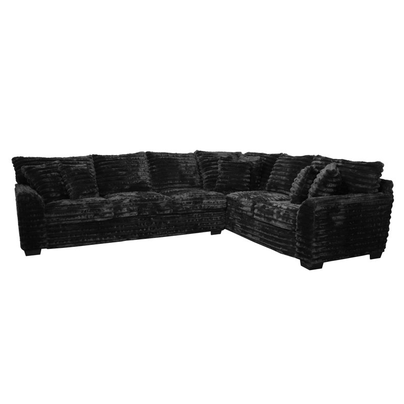 Canapé modulaire Gus, Mélange de polyester noir
