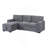 LIGHT GREY PULL OUT SOFA BED