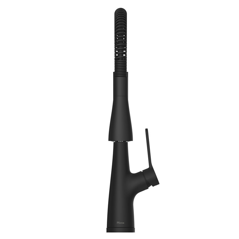 Matte Black Pull-Down Spray Kitchen Faucet