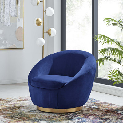 Chaise pivotante en velours performance Buttercup