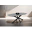 Ebensburg Oval Metal Base Dining Table