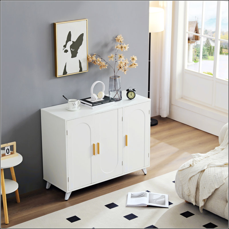 Buffet buffet avec 3 portes et tablettes amovibles