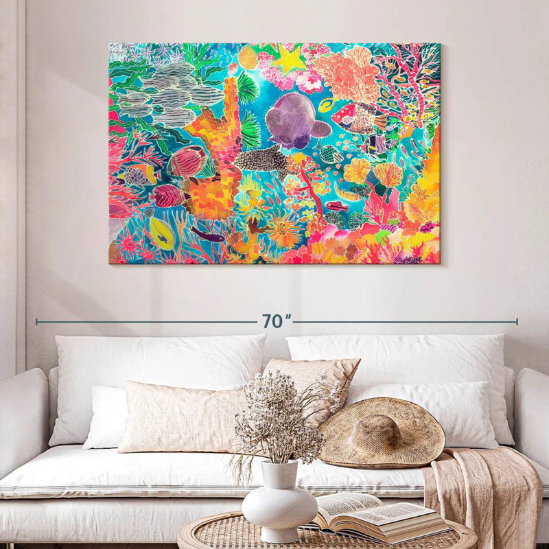 Corail tropical Brampt, H 32 po x l 48 po