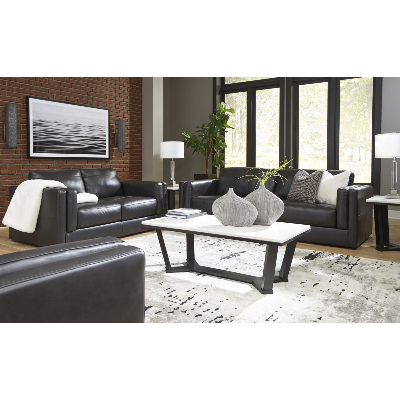 Ehitan 70'' Genuine Leather Sofa