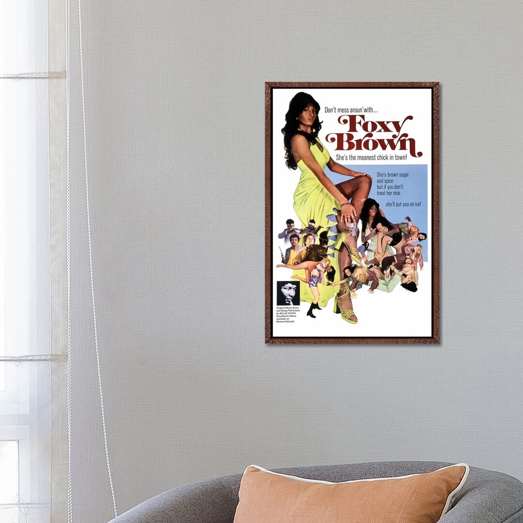 Leinwandbild Foxy Brown Film Poster von Radio Days