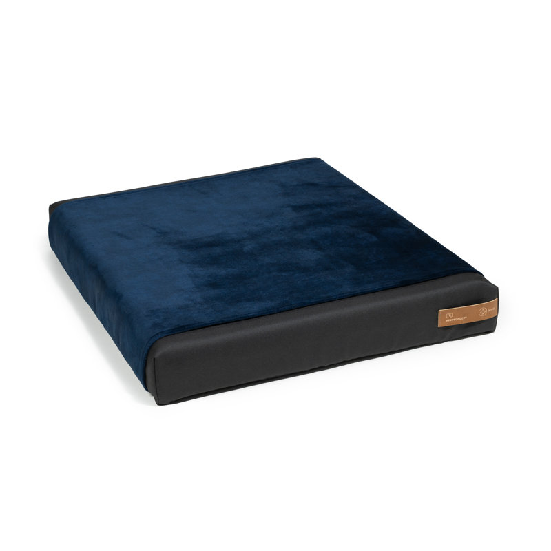 Orthopedic Polyester Pet Bed, 8cm H x 70cm W x 90cm D, Dark Blue