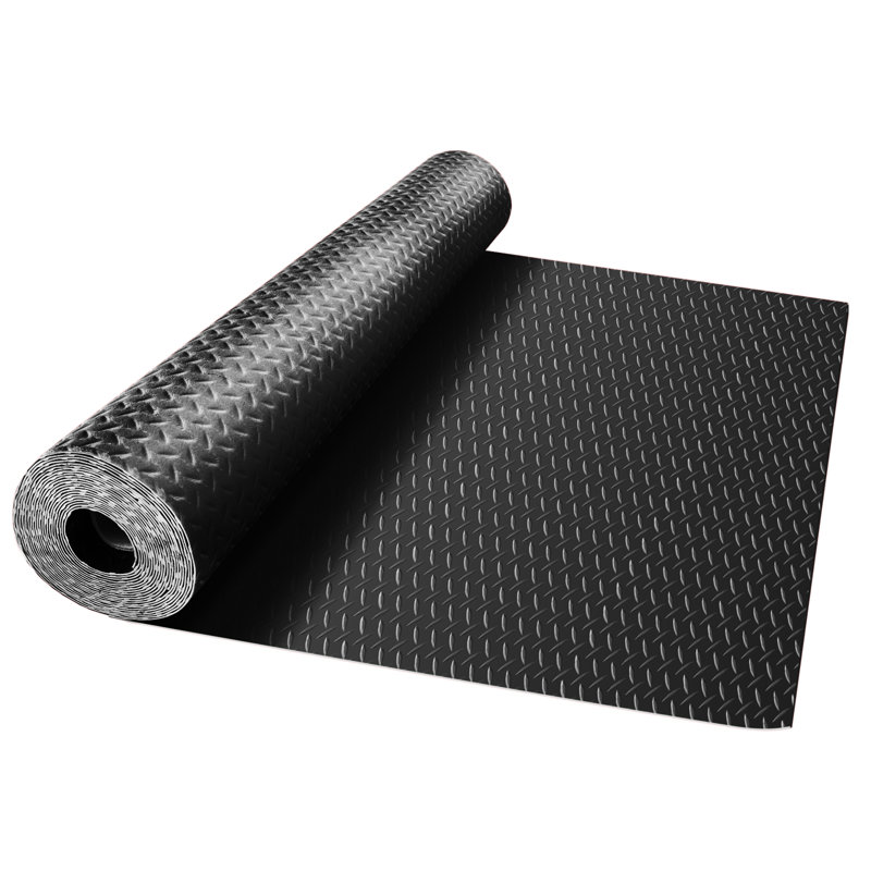 Rouleau de plancher de garage ANMINY, Noir, noir, noir, noir, L 59 po x L 90 po