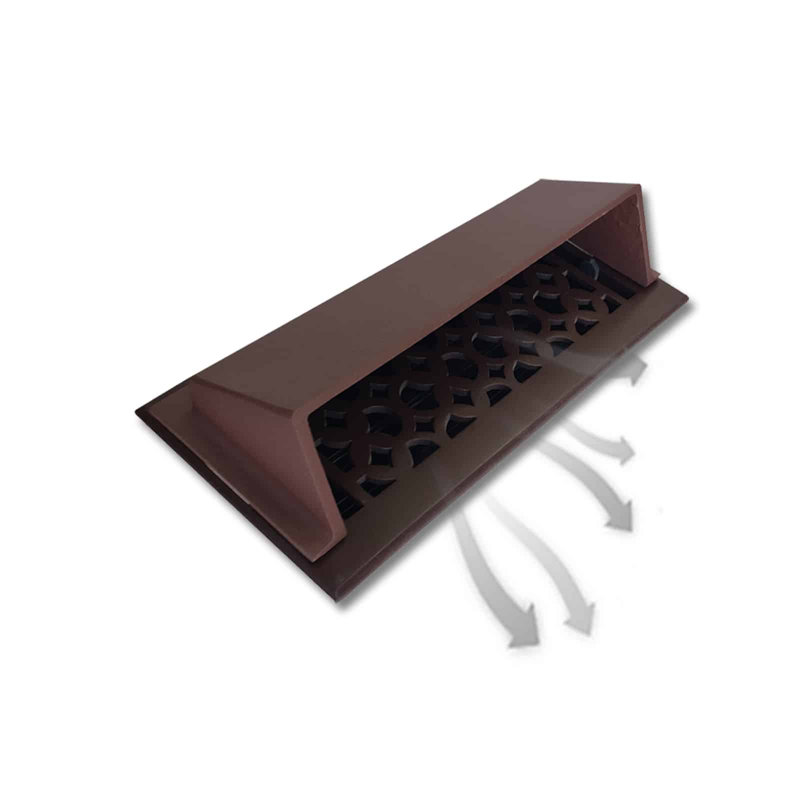 Déflecteur d'air de plancher 4 po x 14 po en fonte d'aluminium robuste, Brun