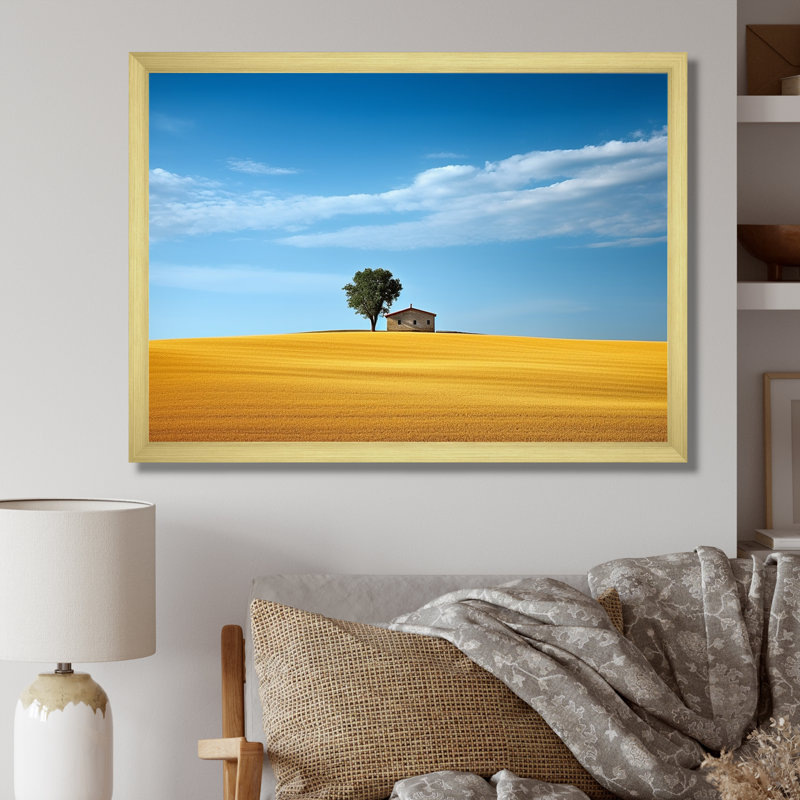 Minimalisme, campagne II, impression sur toile, Cadre doré simple, H 12 po x l 20 po x P 1 po
