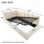 Lit de jour simple en velours avec rangement hydraulique, cadre de canapé-lit simple rembourré avec support en lattes de métal, sans matelas-1924583127
