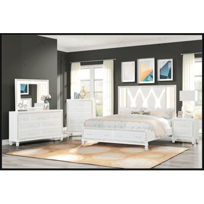 Crystal Queen Storage Bed