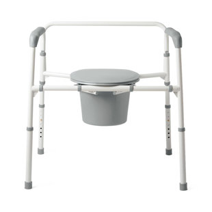 Extra-Wide 24" Steel Bariatric Commode with 650lb. Capacity, Elongated