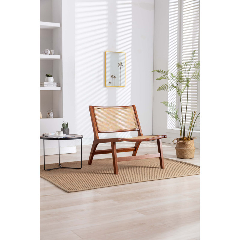 Chaise d'appoint Iviona, Similicuir rotin