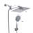 Shower Head With 10 Inch Rainfall & Handheld: 11 Extension, 6 Spray Modes, Leak, Stainless Steel, Wall Mounted, Square Shower, Adjustable Flow Rate 10" : High Handheld, 11" Arm, Self-Cleaning, Leak-,
